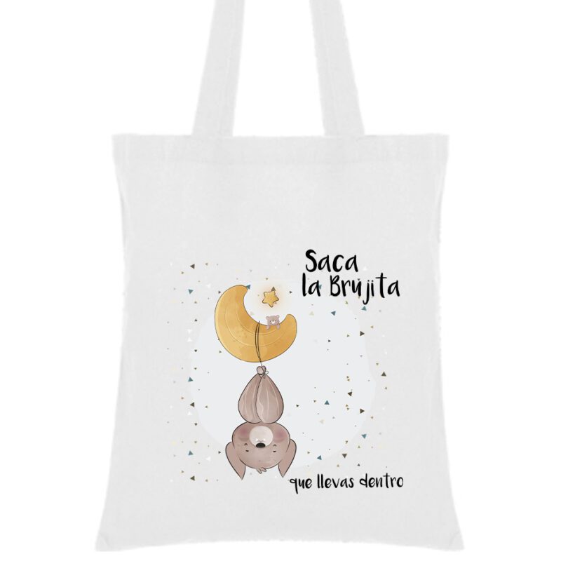 Bolsa de tela Saca la Brujita que llevas dentro – Amigo Murciélago