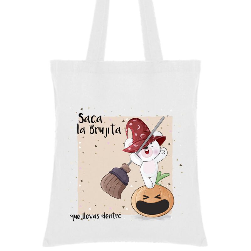 Bolsa de tela Saca la Brujita que llevas dentro – Amigo Oso Polar