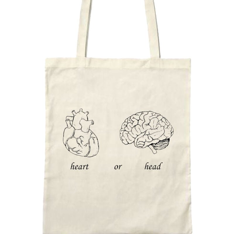 Bolsa de tela Heart or head