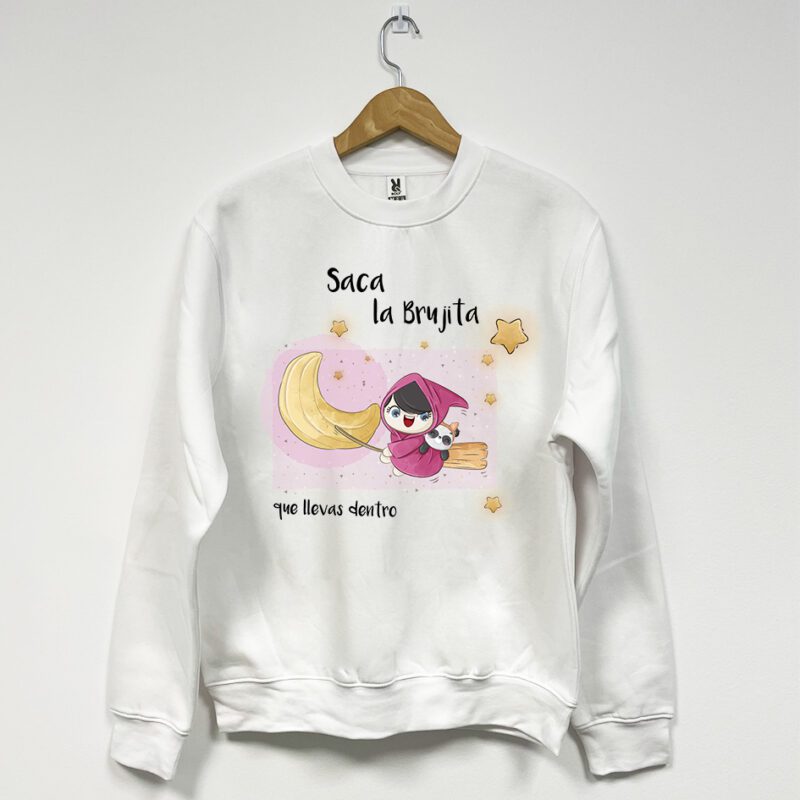 Sudadera Saca la Brujita que llevas dentro – Volando a la Luna